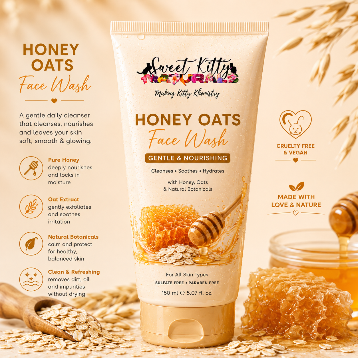 Honey Oats Face Wash